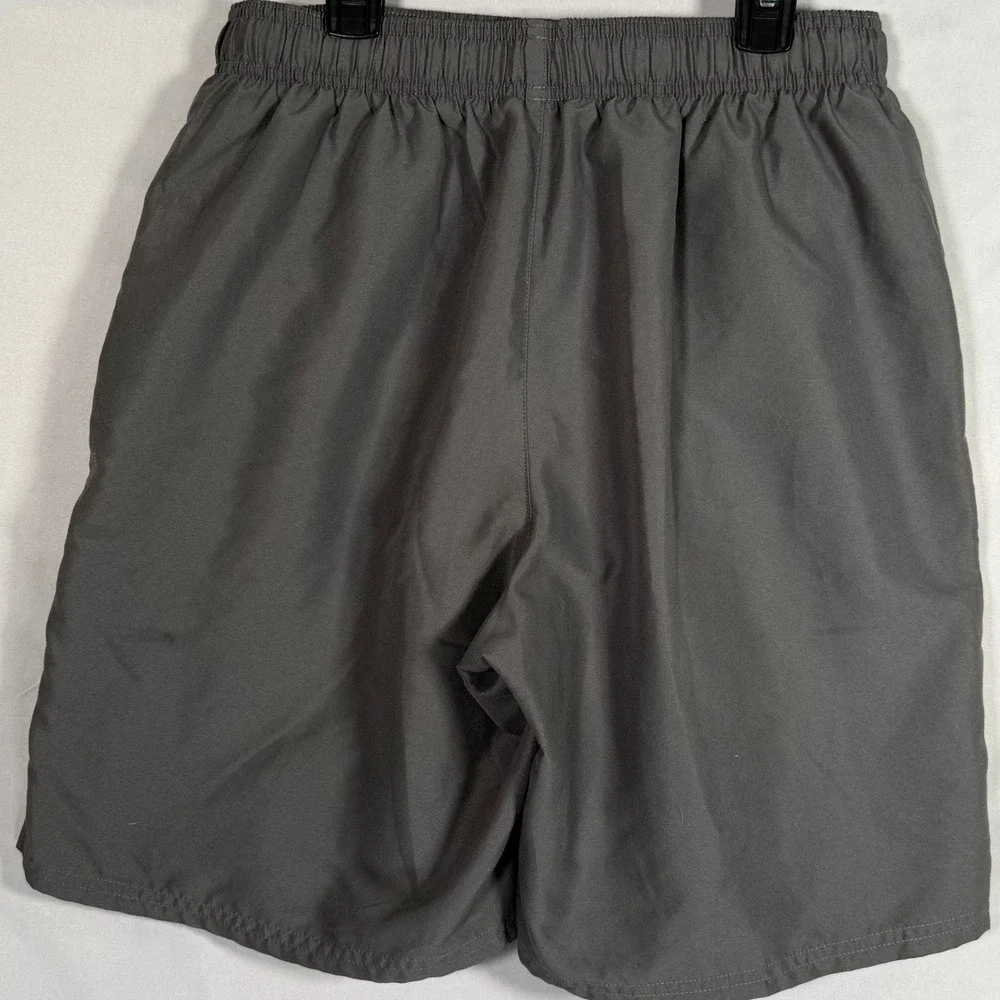 Nike Mens Gray Swim Trunks Mesh Lined Board Shorts NESSA558 Size L 8 Inch Inseam